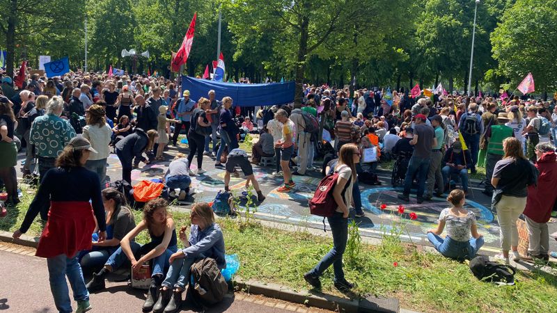 демонстрация климатических активистов в Нидерландах