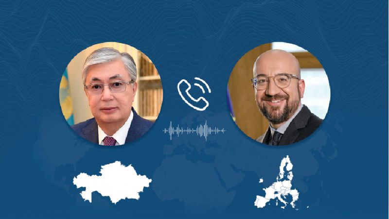 Тоқаев пен Шарль Мишель Тоқаев пен Шарль Мишель