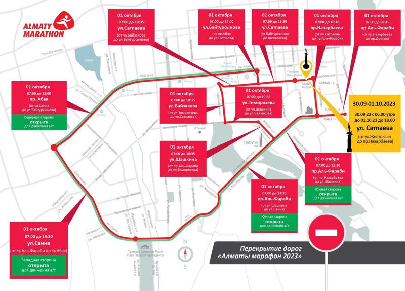 схема перекрытия дорог