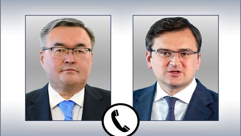 Мухтар Тлеуберди, Дмитрий Кулеба Главы МИД Казахстана и Украины телефонный разговор
