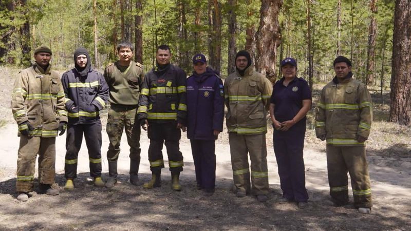 Настоящие герои: в МЧС опубликовали фотографии пожарных из Абайской области, фото - Новости Zakon.kz от 14.06.2023 14:32