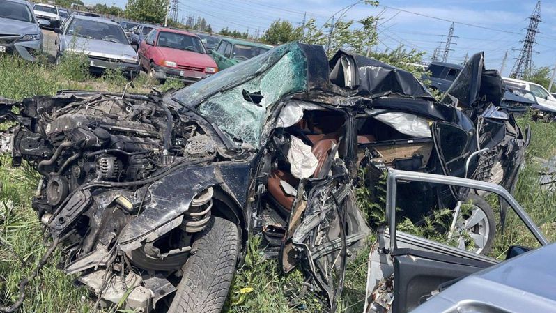 Петропавлда жол апатына ұшырап, күл-талқаны шыққан көлік жүргізушісі аман қалды Жол апаты
