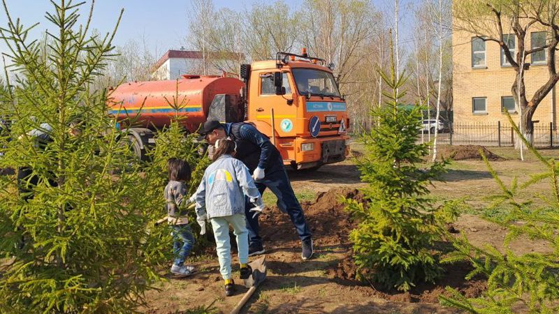 Акимат, Астана, субботник