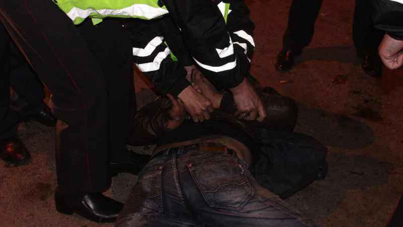 Задержание полицейскими Воры-гастрлеры в Уральске