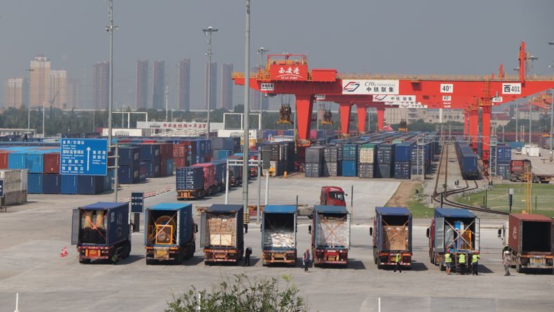 Китай Сиань сухой порт грузовики