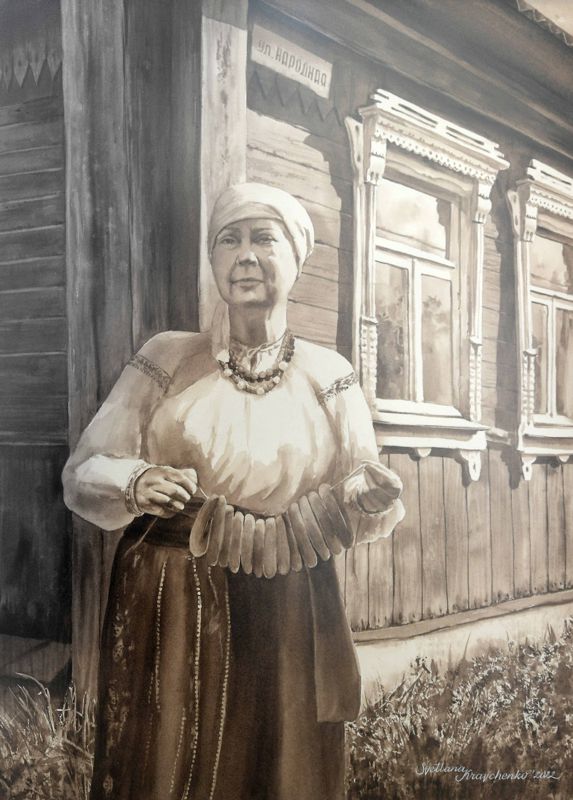 картины в жанре портрета, пейзажа и натюрморта, акварелист Светлана Кравченко, вернисаже в областном художественном музее.