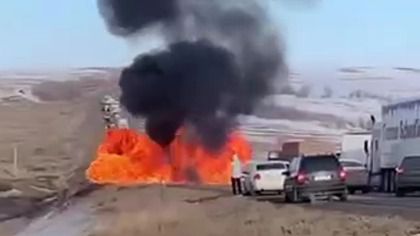В ДТП Актюбинской области погиб человек – машина сгорела